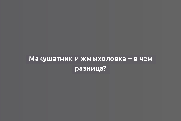 Макушатник и жмыхоловка – в чем разница?